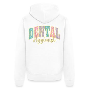 Dentale Hygienistin Farbpalette Dentalhygieniker - Unisex Premium Bio Zip Hoodie - Weiß - Hinten - Thijin (182cm)