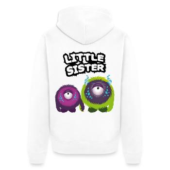 Little Sister Monster - Veste à capuche bio Premium Unisexe - blanc - Dos - Thijin (182cm)