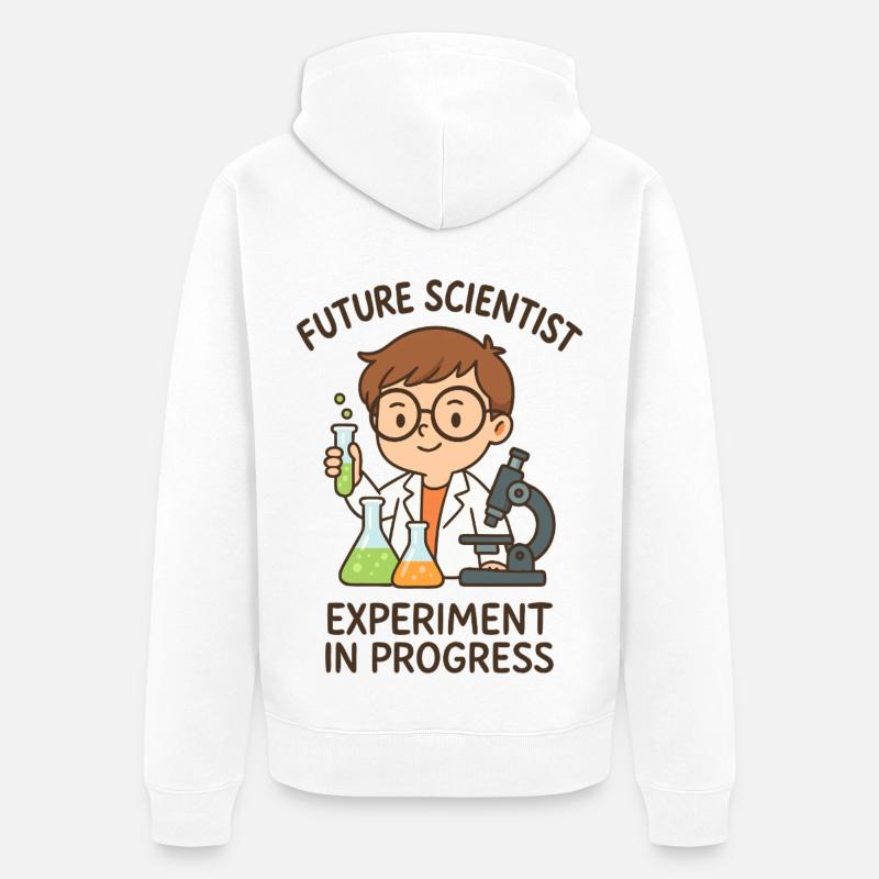 Future Scientist - Expérience en cours - Veste à capuche bio Premium Unisexe - blanc