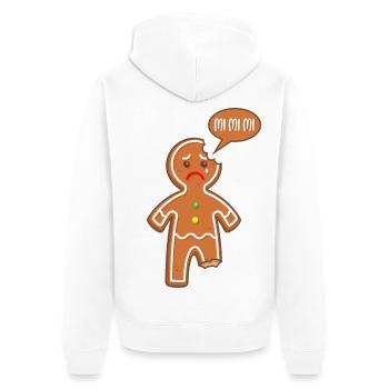 Gingerbread man Mimimi Mi Mi Mi Funny sayings - Unisex Premium Organic Zip Hoodie - white - Back - Thijin (182cm)