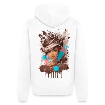 Sweet Lady - Unisex Premium Bio Zip Hoodie - Weiß - Hinten - Thijin (182cm)