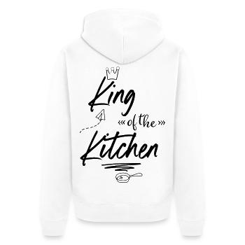 Cooking apron for chefs - Unisex Premium Organic Zip Hoodie - white - Back - Thijin (182cm)