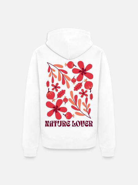 Nature Lover - Unisex Premium Bio Zip Hoodie - Weiß