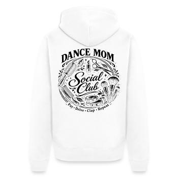 Dance Mom Social Club Retro Make-Up Saying - Unisex Premium Organic Zip Hoodie - white - Back - Thijin (182cm)