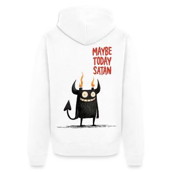 Peut-être Satan aujourd’hui - Veste à capuche bio Premium Unisexe - blanc - Dos - Thijin (182cm)