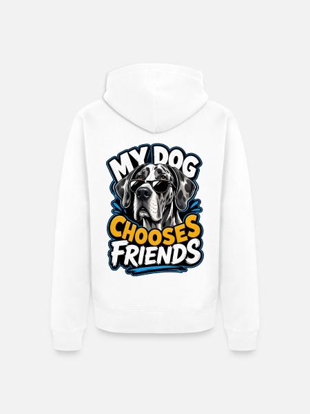 Dogge - Unisex Premium Bio Zip Hoodie - Weiß