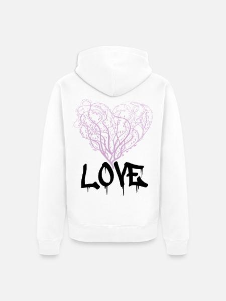 grafittitree - Unisex Premium Bio Zip Hoodie - Weiß