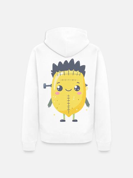 Franken-Lemon - Unisex Premium Bio Zip Hoodie - Weiß