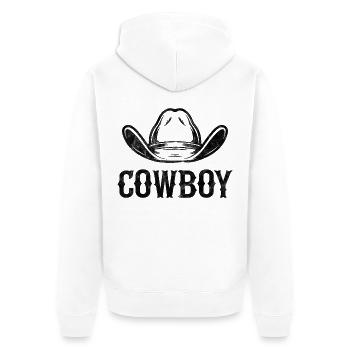 Cow-boy - Veste à capuche bio Premium Unisexe - blanc - Dos - Thijin (182cm)
