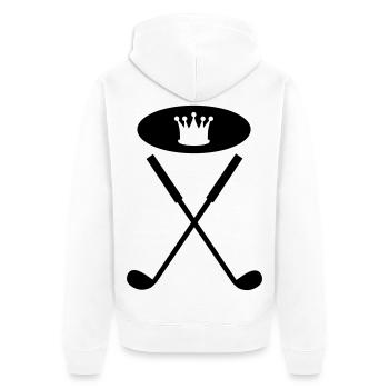 golfschläger - Unisex Premium Bio Zip Hoodie - Weiß - Hinten - Thijin (182cm)