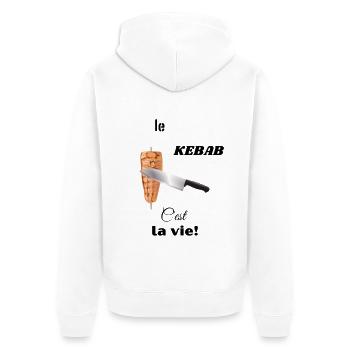 Kebab Fan T-shirt - Veste à capuche bio Premium Unisexe - blanc - Dos - Thijin (182cm)