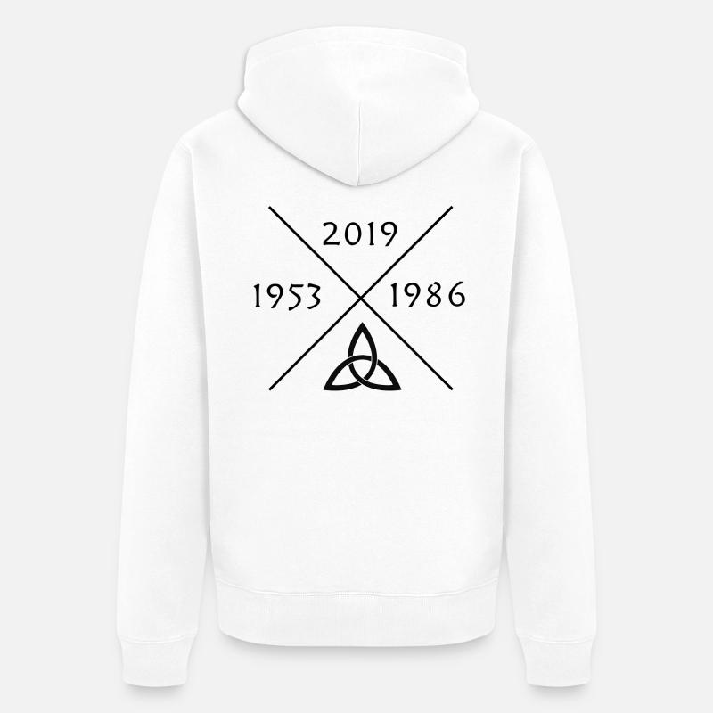 DARK  - Veste à capuche bio Premium Unisexe - blanc