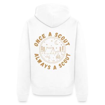 Scout un jour, scout toujours scout - T-Shirt scout - Veste à capuche bio Premium Unisexe - blanc - Dos - Thijin (182cm)