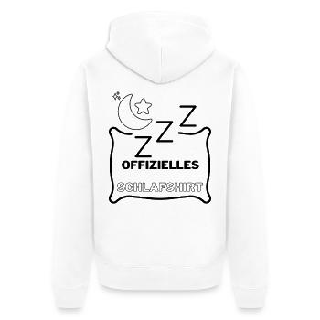 Mondstern Silhouette – Nachtzauber - Unisex Premium Bio Zip Hoodie - Weiß - Hinten - Thijin (182cm)