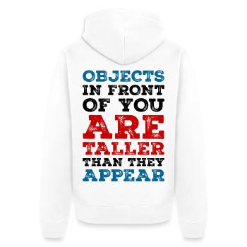 Tall Distraction – Concert Tee - Unisex Premium Organic Zip Hoodie - white - Back - Thijin (182cm)