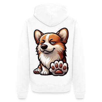 Corgi Corgis Welsh Corgi Corgi Owners Corgis - Unisex Premium Organic Zip Hoodie - white - Back - Thijin (182cm)