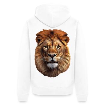 Loewe - Unisex Premium Bio Zip Hoodie - Weiß - Hinten - Thijin (182cm)