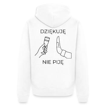 MERCI, JE NE BOIS PAS - Veste à capuche bio Premium Unisexe - blanc - Dos - Thijin (182cm)
