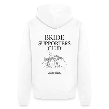 Bride Supporters Club - Bachelor Party Shirt - Unisex Premium Organic Zip Hoodie - white - Back - Thijin (182cm)