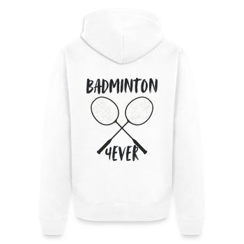 Raquette de badminton pour toujours - Veste à capuche bio Premium Unisexe - blanc - Dos - Thijin (182cm)