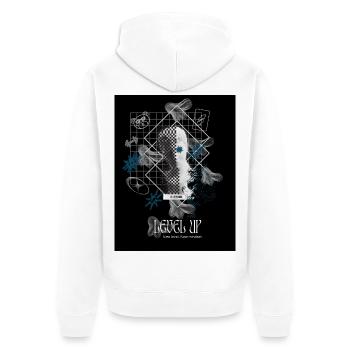 Black_Noir_SurrealismeT-shirtGrowthMindsetSuccess - Veste à capuche bio Premium Unisexe - blanc - Dos - Thijin (182cm)