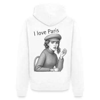 Tee-shirt Paris - Veste à capuche bio Premium Unisexe - blanc - Dos - Thijin (182cm)