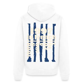 Year 1997 in French - Unisex Premium Organic Zip Hoodie - white - Back - Thijin (182cm)