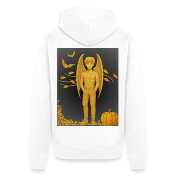 Herbst Edition Vampir-Dämon - Unisex Premium Bio Zip Hoodie - Weiß - Hinten - Thijin (182cm)