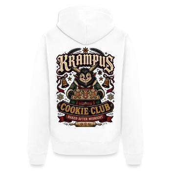 Krampus Cookie Club Baked After Midnight - Unisex Premium Organic Zip Hoodie - white - Back - Thijin (182cm)