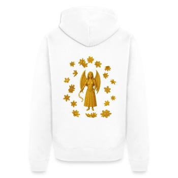 Sommer Edition Vampir-Dämonin - Unisex Premium Bio Zip Hoodie - Weiß - Hinten - Thijin (182cm)