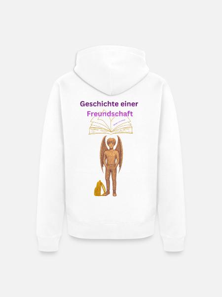 Geschichte einer Freundschaft - Unisex Premium Bio Zip Hoodie - Weiß
