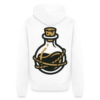 Zaubertrank Flasche Grafik - Unisex Premium Bio Zip Hoodie - Weiß - Hinten - Thijin (182cm)