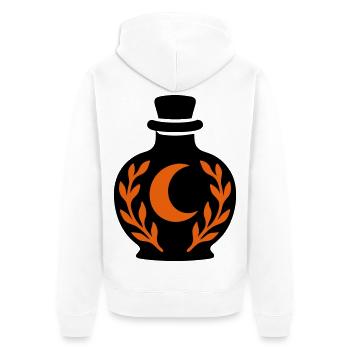 Halbmond Zaubertrank Icon - Unisex Premium Bio Zip Hoodie - Weiß - Hinten - Thijin (182cm)
