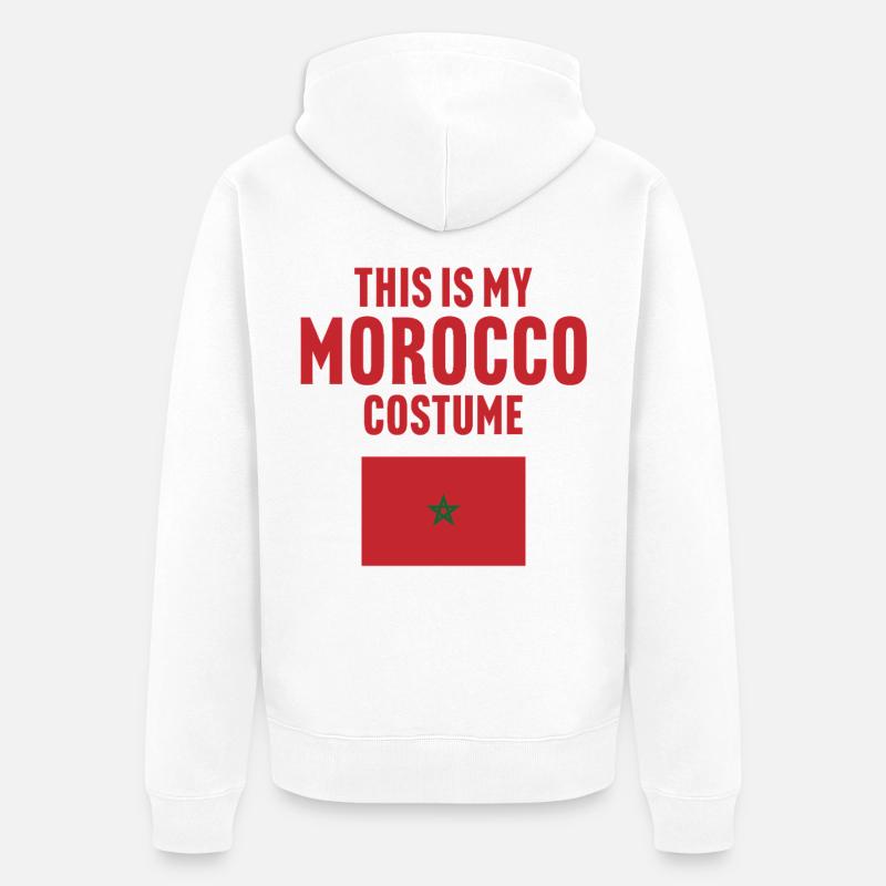 C’est mon costume de Maroc - Veste à capuche bio Premium Unisexe - blanc