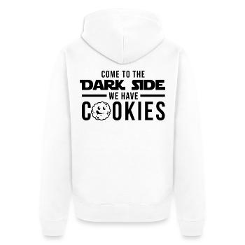Venez du côté obscur We Habe Cookies - Veste à capuche bio Premium Unisexe - blanc - Dos - Thijin (182cm)