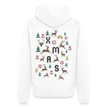 Noël - Veste à capuche bio Premium Unisexe - blanc - Dos - Thijin (182cm)