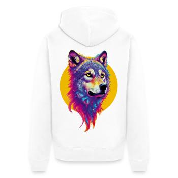 Tête De Loup - Veste à capuche bio Premium Unisexe - blanc - Dos - Thijin (182cm)