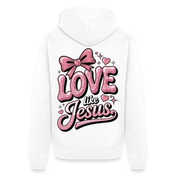 Aimez comme Jésus - Veste à capuche bio Premium Unisexe - blanc - Dos - Thijin (182cm)