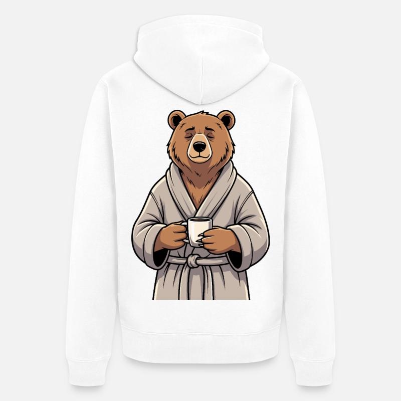 Supporte le café - Veste à capuche bio Premium Unisexe - blanc