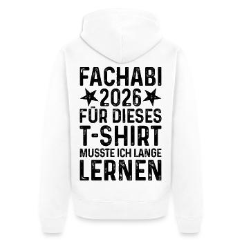 Fachabi 2026 - Veste à capuche bio Premium Unisexe - blanc - Dos - Thijin (182cm)