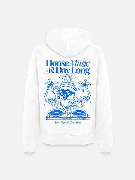 Sommer House Music - Unisex Premium Bio Zip Hoodie - Weiß