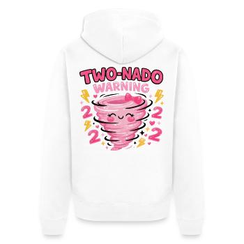 Avertissement à deux nado : 2e anniversaire design - Veste à capuche bio Premium Unisexe - blanc - Dos - Thijin (182cm)