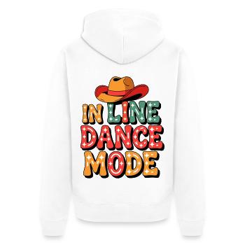 Toujours en mode danse en ligne design coloré LInedance - Veste à capuche bio Premium Unisexe - blanc - Dos - Thijin (182cm)