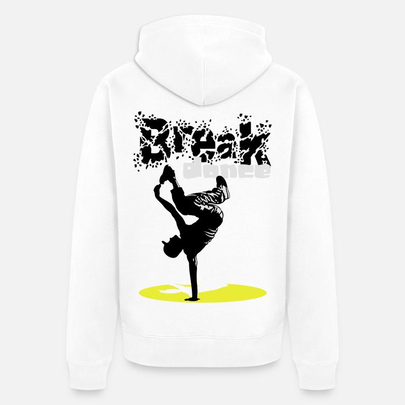 Breakdance flex - Felpa con cappuccio ecologica premium unisex - bianco