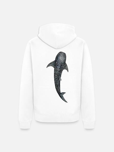 Walhai Entwurf für Taucher, Angler - Unisex Premium Bio Zip Hoodie - Weiß