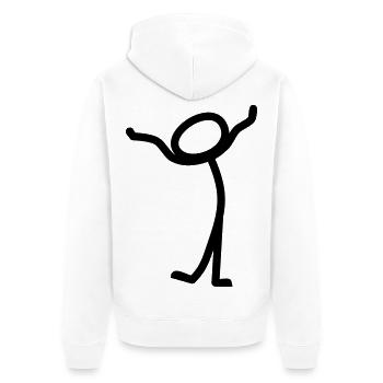 Comic - Unisex Premium Bio Zip Hoodie - Weiß - Hinten - Thijin (182cm)