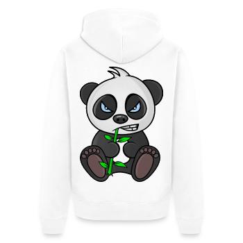panda grincheux, panda, panda fou, pour bébé - Veste à capuche bio Premium Unisexe - blanc - Dos - Thijin (182cm)
