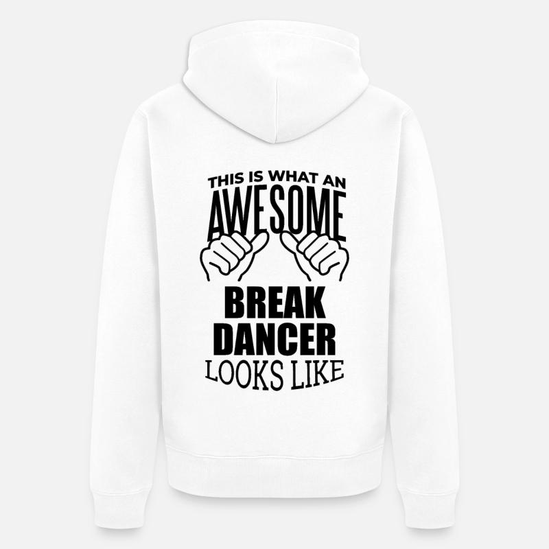 Breakdance - Veste à capuche bio Premium Unisexe - blanc