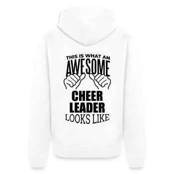 Cheerleader - Unisex Premium Bio Zip Hoodie - Weiß - Hinten - Thijin (182cm)