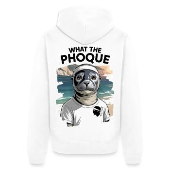 Korsischer Humor Geschenk Was das Robbeninsel-Souvenir - Unisex Premium Bio Zip Hoodie - Weiß - Hinten - Thijin (182cm)